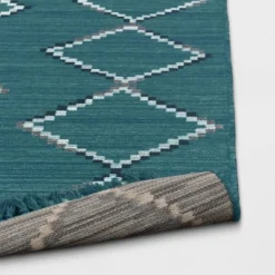 7' X 10' Soft Moroccan Woven Tapestry With Double Knot Fringe Outdoor Rug Teal - Opalhouse™ 5 7' X 10' Soft Moroccan Woven Tapestry With Double Knot Fringe Outdoor Rug Teal - Opalhouse™ -Opalhouse Sales Store GUEST 3a15645d 40e3 4c67 92df d55f6ad30a10 1
