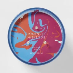 28oz Glass Moonlit Hibiscus Candle Light Blue - Opalhouse™ -Opalhouse Sales Store GUEST 9562dc6d 4e42 481c 91d9 1f68f9f8ac72