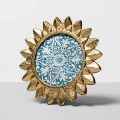 4" X 4" Cast Sunburst Frame Gold - Opalhouseā¢