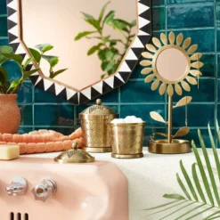 18" X 24" Wood Resin Decorative Wall Mirror Brown - Opalhouseâ„¢ Designed With Jungalowâ„¢