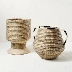 Seasgrass And Bamboo Woven Pedestal Vase - Opalhouse™ Designed With Jungalow™ -Opalhouse Sales Store GUEST f40310db 34b9 40f3 aeb2 f7887abcfcc9